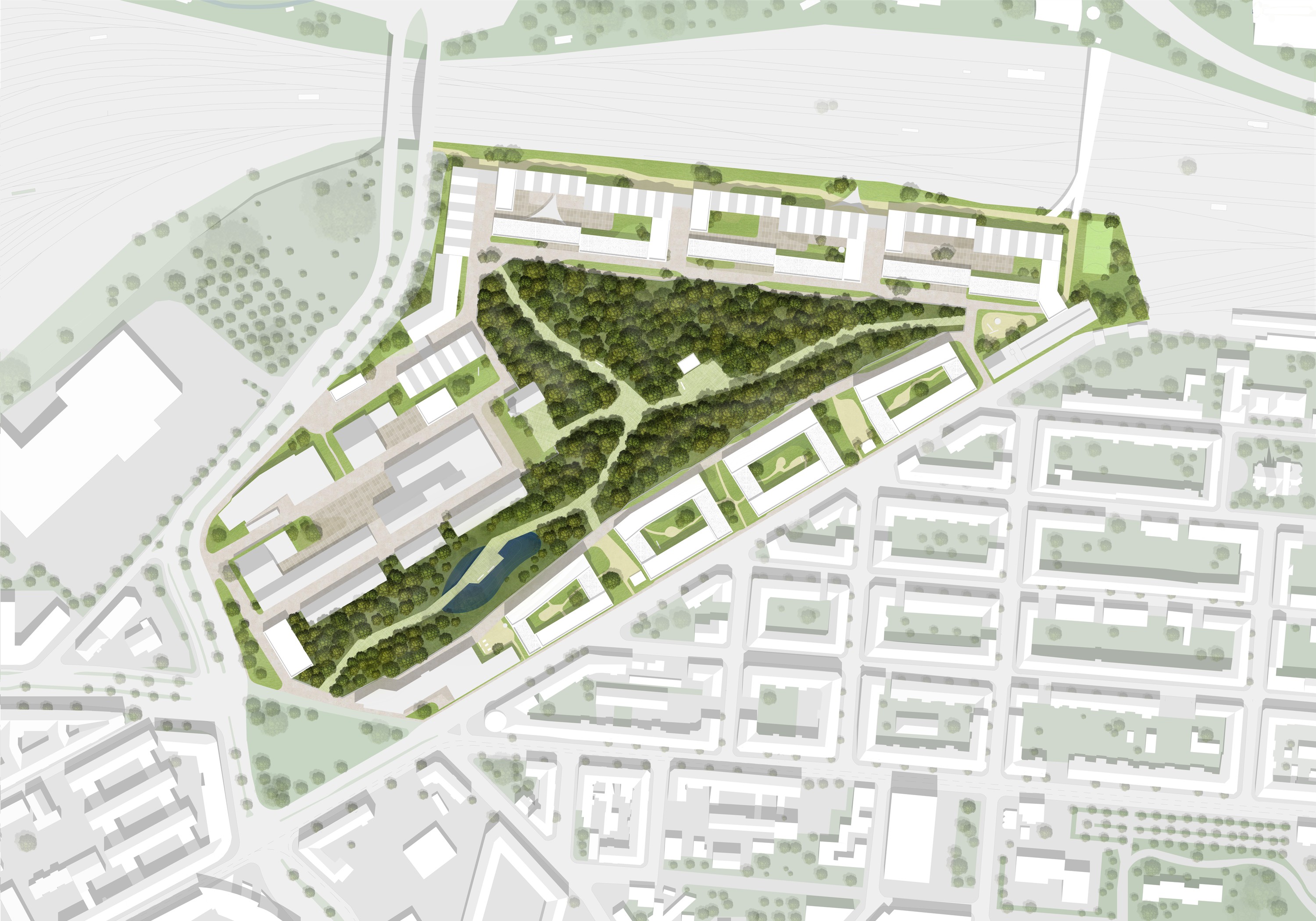 Städtebaulicher Lageplan der Wilden Mitte